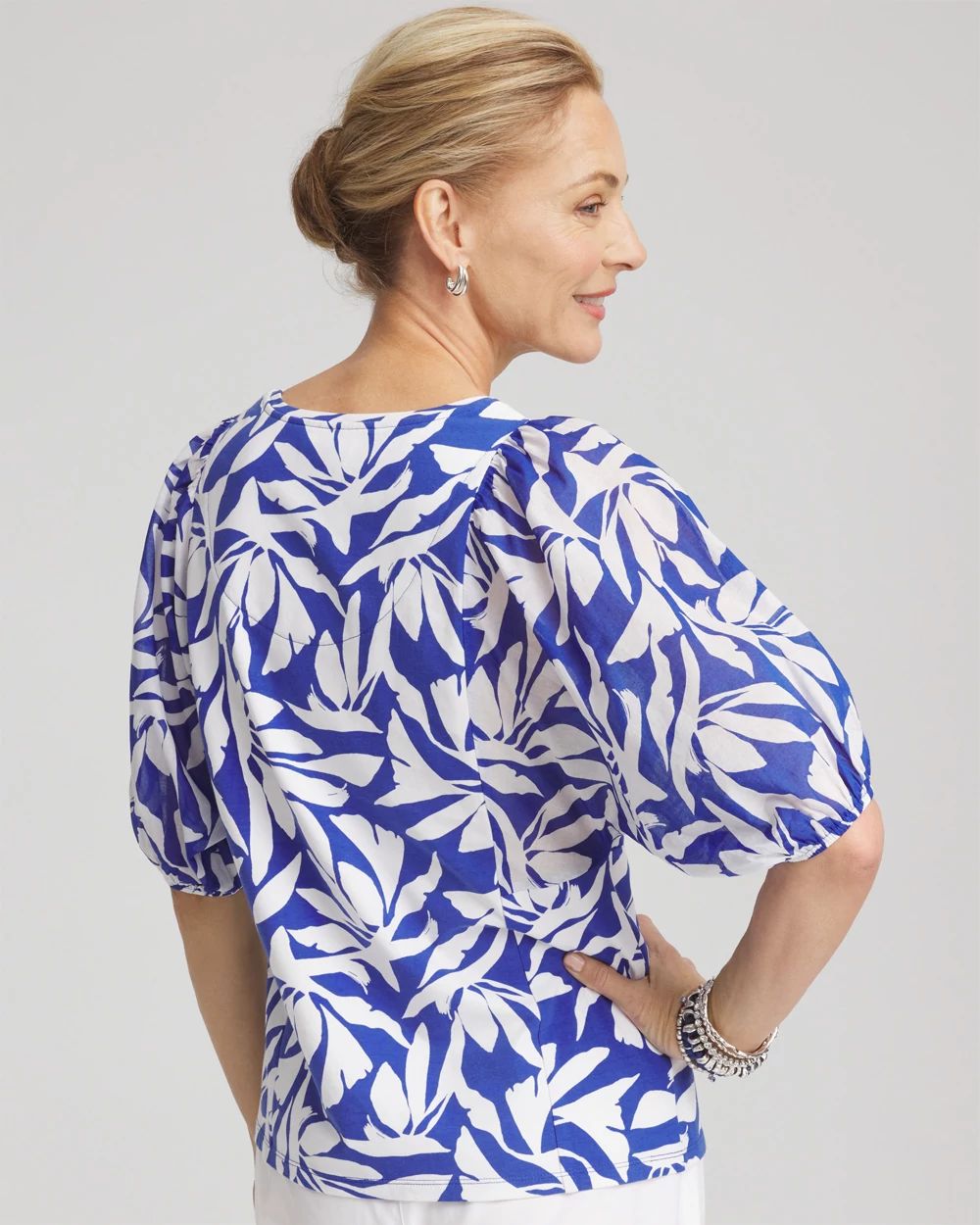 Powder Blue Relaxed Short Sleeve Dolman Top main image 1